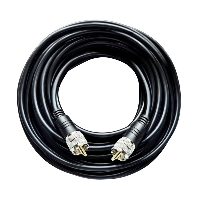 Rydocyee RG8x Coaxial Cable 60 FT, CB Coax Cable 17AWG Low Loss Flexible and Durable UHF PL-259 Male to Male for Ham Radio, Antenna Analyzer, CB Radio, SWR Meter, GMRS and Other 50 Ohm RF Systems - Image 1